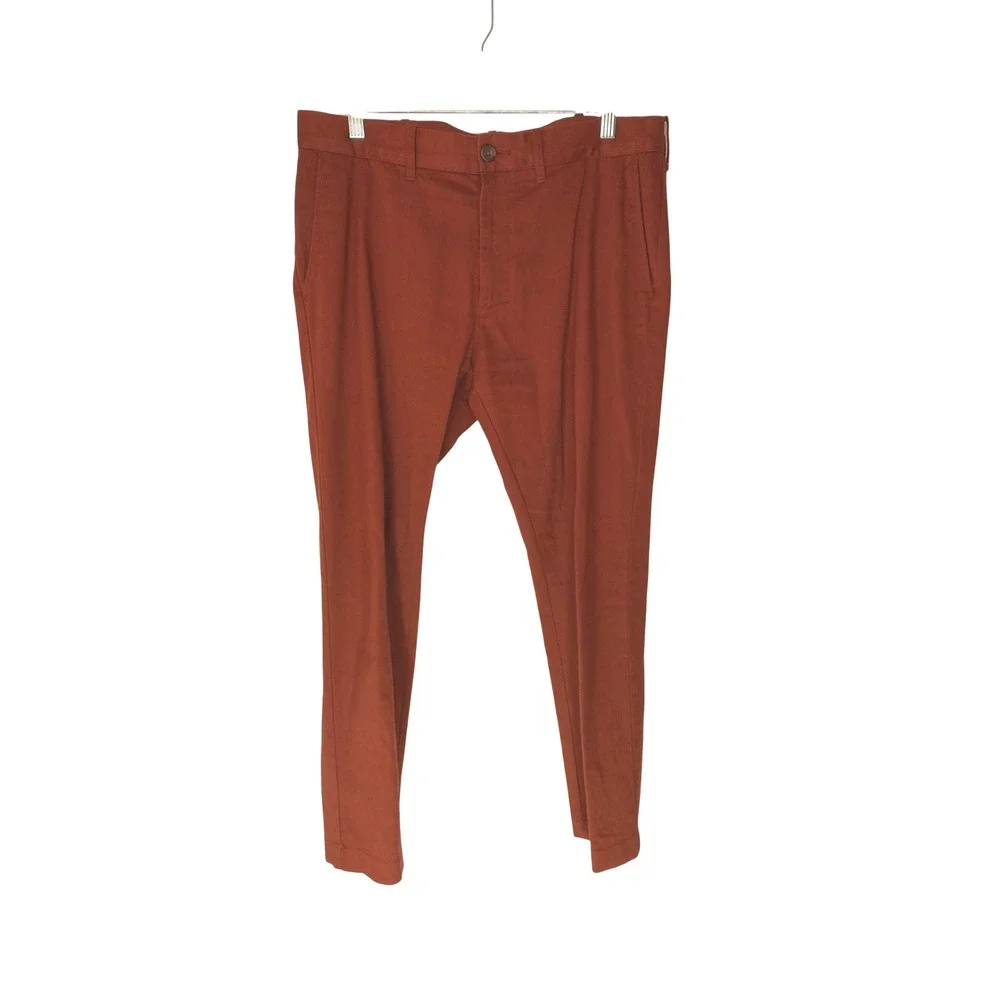J.Crew Slim Fit Flex Chino Pant Men's Rust Orange‎ Work Office Career 32 x 30